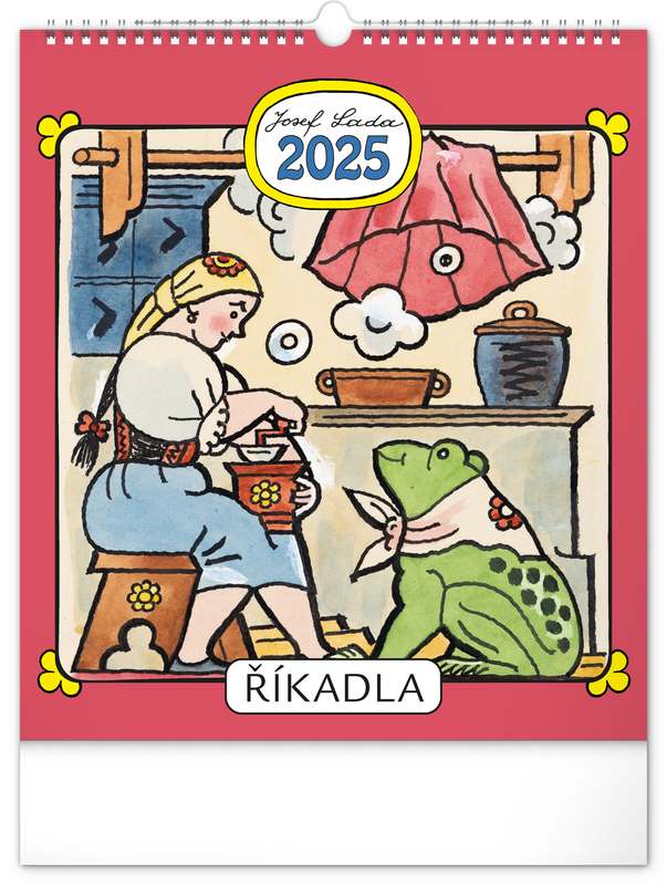 Nástěnný kalendář Josef Lada - Říkadla 2024, 30 x 34 cm