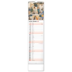 Nástěnný kalendář Josef Lada 2024, 12 x 48 cm