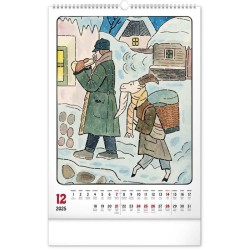 Nástěnný kalendář Josef Lada - Měsíce 2024, 33 x 46 cm