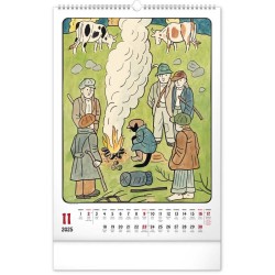 Nástěnný kalendář Josef Lada - Měsíce 2024, 33 x 46 cm