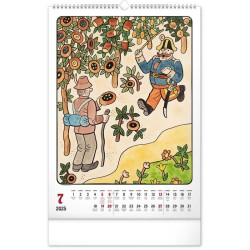 Nástěnný kalendář Josef Lada - Měsíce 2024, 33 x 46 cm