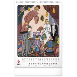 Nástěnný kalendář Josef Lada - Měsíce 2024, 33 x 46 cm