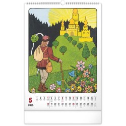 Nástěnný kalendář Josef Lada - Měsíce 2024, 33 x 46 cm