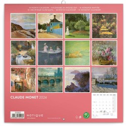 Poznámkový kalendář Claude Monet 2024, 30 x 30 cm