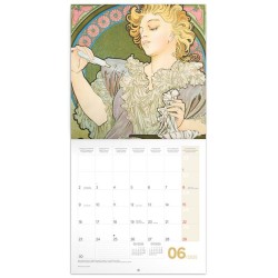 Poznámkový kalendář Alfons Mucha 2024, 30 x 30 cm
