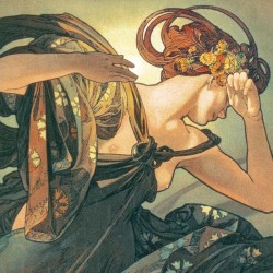 Poznámkový kalendář Alfons Mucha 2024, 30 x 30 cm