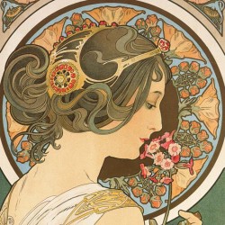 Poznámkový kalendář Alfons Mucha 2024, 30 x 30 cm