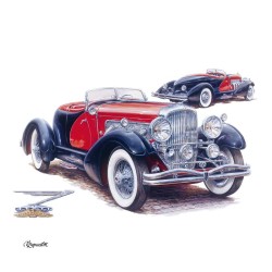 Poznámkový kalendář Classic Cars - Václav Zapadlík, 2024, 30 x 30 cm