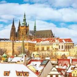 Poznámkový kalendář Praha 2024, 30 x 30 cm