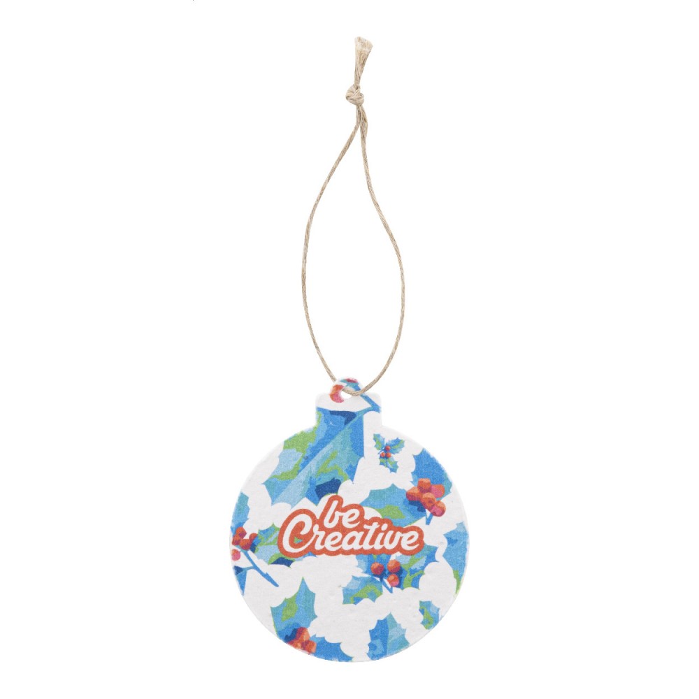 CreaJul Seed vlastní vánoční ozdoba na stromeček ze semínkového papíru, kulatá