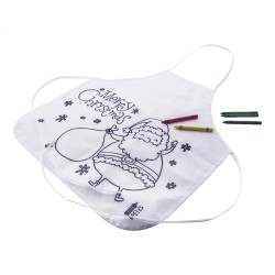 Julfar Cook vánoční zástěra pro děti na vybarvení