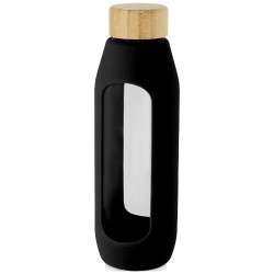Láhev o objemu 600 ml z borosilikátového skla se silikonovým obalem Tidan