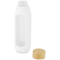 Láhev o objemu 600 ml z borosilikátového skla se silikonovým obalem Tidan