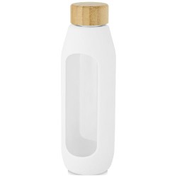 Láhev o objemu 600 ml z borosilikátového skla se silikonovým obalem Tidan