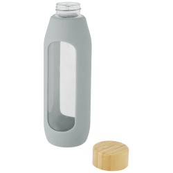 Láhev o objemu 600 ml z borosilikátového skla se silikonovým obalem Tidan