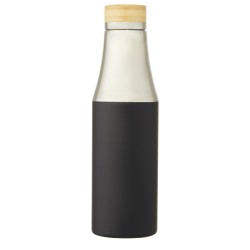 Nerezová termo láhev o objemu 540 ml s měděnou vakuovou izolací a bambusovým víčkem Hulan