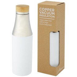 Nerezová termo láhev o objemu 540 ml s měděnou vakuovou izolací a bambusovým víčkem Hulan
