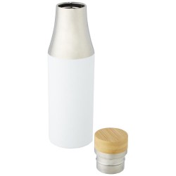 Nerezová termo láhev o objemu 540 ml s měděnou vakuovou izolací a bambusovým víčkem Hulan