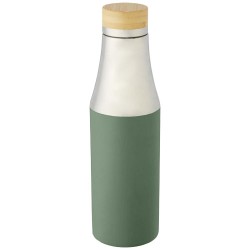 Nerezová termo láhev o objemu 540 ml s měděnou vakuovou izolací a bambusovým víčkem Hulan
