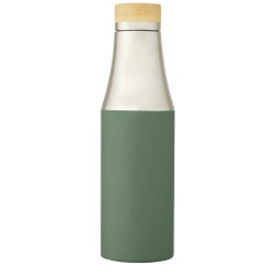 Nerezová termo láhev o objemu 540 ml s měděnou vakuovou izolací a bambusovým víčkem Hulan
