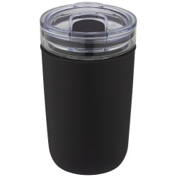 Skleněný kelímek o objemu 420 ml s vnější stěnou z recyklovaného plastu Bello