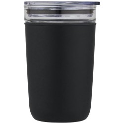 Skleněný kelímek o objemu 420 ml s vnější stěnou z recyklovaného plastu Bello