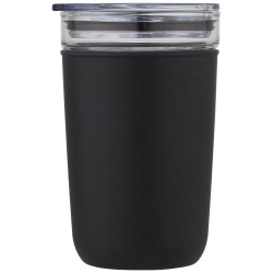 Skleněný kelímek o objemu 420 ml s vnější stěnou z recyklovaného plastu Bello
