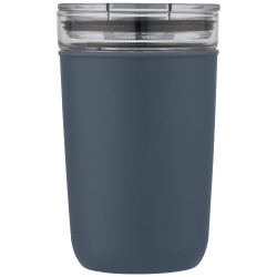 Skleněný kelímek o objemu 420 ml s vnější stěnou z recyklovaného plastu Bello