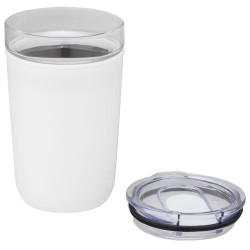 Skleněný kelímek o objemu 420 ml s vnější stěnou z recyklovaného plastu Bello
