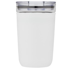 Skleněný kelímek o objemu 420 ml s vnější stěnou z recyklovaného plastu Bello