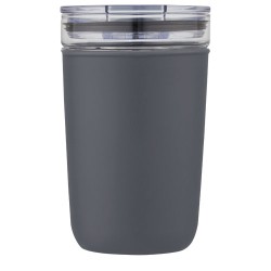 Skleněný kelímek o objemu 420 ml s vnější stěnou z recyklovaného plastu Bello
