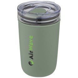 Skleněný kelímek o objemu 420 ml s vnější stěnou z recyklovaného plastu Bello