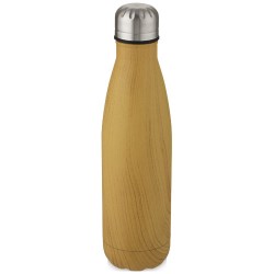 Nerezová lahev s vakuovou izolací o objemu 500 ml s dřevěným potiskem Cove