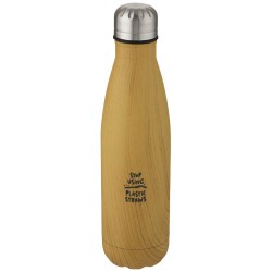 Nerezová lahev s vakuovou izolací o objemu 500 ml s dřevěným potiskem Cove