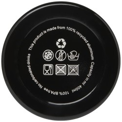Hliníková láhev na vodu Oregon z recyklovaného hliníku s certifikací RCS a karabinou, 400 ml