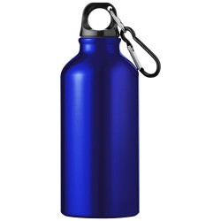Hliníková láhev na vodu Oregon z recyklovaného hliníku s certifikací RCS a karabinou, 400 ml