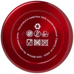 Hliníková láhev na vodu Oregon z recyklovaného hliníku s certifikací RCS a karabinou, 400 ml