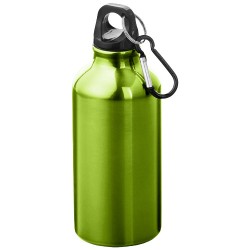 Hliníková láhev na vodu Oregon z recyklovaného hliníku s certifikací RCS a karabinou, 400 ml