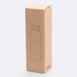 Skleněná láhev DEEPLY: šroubovatelné bambusové víčko, kapacita cca. 500 ml