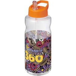 H2O Active Big Base litrová sportovní láhev s víčkem s hubicí