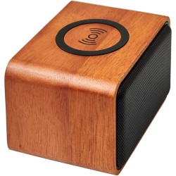 Wooden reproduktor s bezdrátovou nabíjecí podložkou
