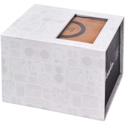 Wooden reproduktor s bezdrátovou nabíjecí podložkou