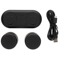 Set bezdrátově nabíjených stereo reproduktorů