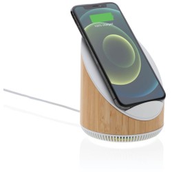 Bambusový reproduktor Ovate 5W s bezdrátovou nabíječkou 15W