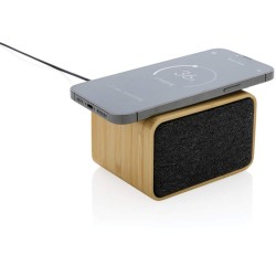 Bezdrátový reproduktor s 5W Qi z FSC bambusu a RCS rplastu