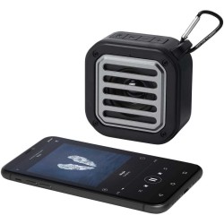 Solo 3W IPX5 solární Bluetooth reproduktor z RCS recyklovaného plastu s karabinou