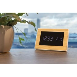 LED meteostanice Utah z RCS rec. plastu a FSC bambusu