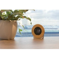 LCD stolní hodiny Utah z RCS rec. plastu a FSC bambusu