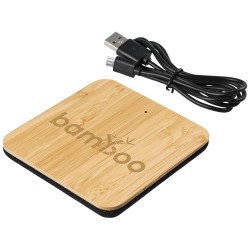 Leaf bezdrátová nabíjecí podložka z bambusu a látky