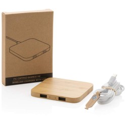 Bezdrátová nabíječka 5W s USB z FSC bambusu
